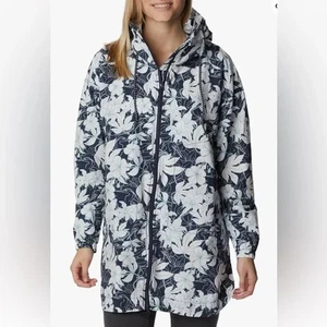 COLUMBIA Women's 1x LITTLE FIELDS Printed LONG JACKET Floral NWT New ~ FREE SHIP - Picture 1 of 11