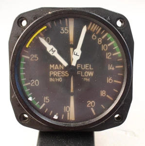 Manifold Pressure and Fuel Flow Indicator P/N: 21-100-7 - Picture 1 of 4