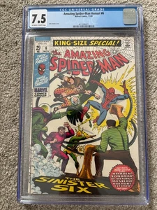 AMAZING SPIDER-MAN ANNUAL #6 CGC 7.5 SINISTER SIX 1969 SPECIAL HIGH GRADE - Picture 1 of 2
