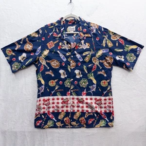 Reyn Spooner American Classics BBQ All Over Print Button Shirt Size XL - Picture 1 of 3