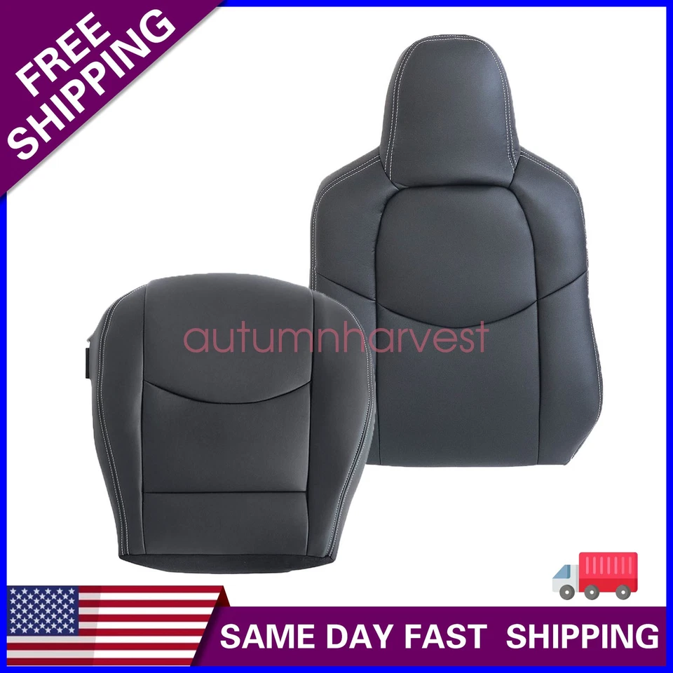 2PCS For 09-2014 Mazda MX-5 Miata Passenger Side Replacement Leather Cover Black Foto 1 de 4