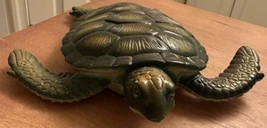 "Estatuilla de animal de juguete de plástico realista de 9"" de colección 1997 tortuga reptil". - Imagen 1 de 7