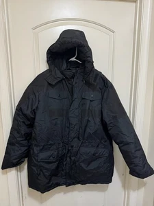 CB Herren schwarzer schwerer Winter/Skimantel mit Reißverschluss Innenfutter & Kapuze Gr. 3XL - Bild 1 von 2