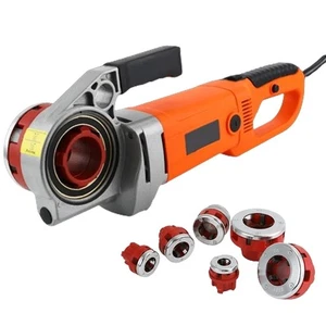 Enhebrador de tubería eléctrico portátil roscado roscado roscado de tubería galvanizado - Imagen 1 de 22