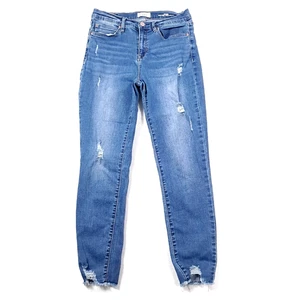 Nicole Miller Jeans Womens Size 4 Blue SOHO High Rise Ankle Skinny Distressed - Picture 1 of 14