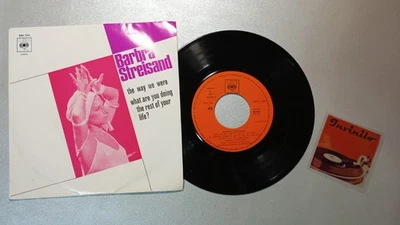 BARBRA STREISAND - THE WAY WE WERE 7/45 vinyl single from PORTUGAL RADIO PROMO - Image 1 of 3