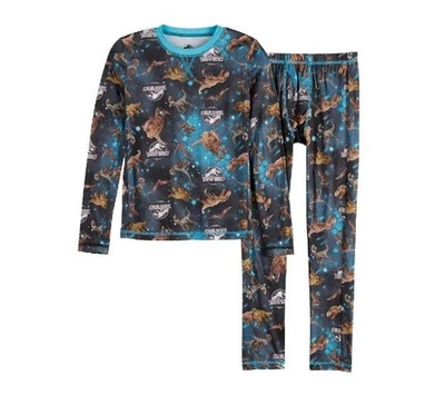 Cuddl Duds JURASSIC WORLD Insulated Underwear Boys 12/14 NEW Shirt Pants Pajama - Image 1 of 4