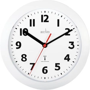 ACCTIM - Jam Dinding Analog Kawalan Radio Parona 23cm - Putih - Picture 1 of 1