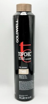 Color de cabello permanente Goldwell Topchic - 7 MB marrón jade claro - 8,6 oz. Lata nueva Foto 1 de 3