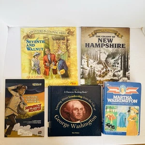 Lot of 5 Colonial Revolution American US History Children Washington First Lady - Picture 1 of 24