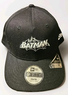 Batman New Era 9fifty Juvenil Elastizado Snap Negro/Blanco Logo Sombrero Ajustable Nuevo con Etiquetas Foto 1 de 4