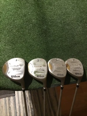 Wilson Ladies ProStaff W Titanium Woods Set (D, 3W, 5W, 7W) UST Graphite Shafts - Image 1 of 4