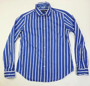 Camisa Polo Ralph Lauren Calce Clásico Talla 12 Para Mujer Azul Blanco Rayas Pecho Logo - Imagen 1 de 10