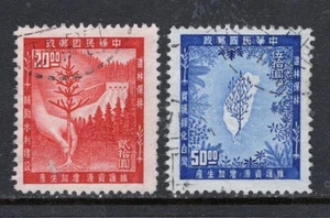 CHINA TAIWAN Sc#1109-10 1955 Forest Conservation Used - Picture 1 of 2