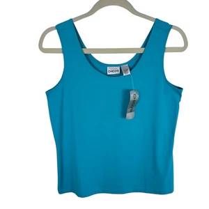 Chico's Neu mit Etikett blau Nylon U-Ausschnitt dehnbar leichtes Tanktop Größe M - Bild 1 von 5