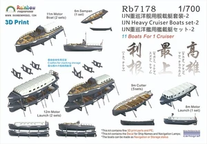 Rainbow RB7178 1/700Detail Up IJN Heavy Cruiser Boats set-2 [3DP+PE+Decal] - Picture 1 of 2