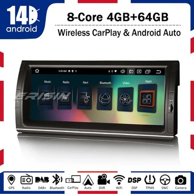 10.25" BMW X5 E53 Autoradio CarPlay 8-Kern Android 14 GPS Navi Bluetooth 4+64GB - Bild 1 von 4