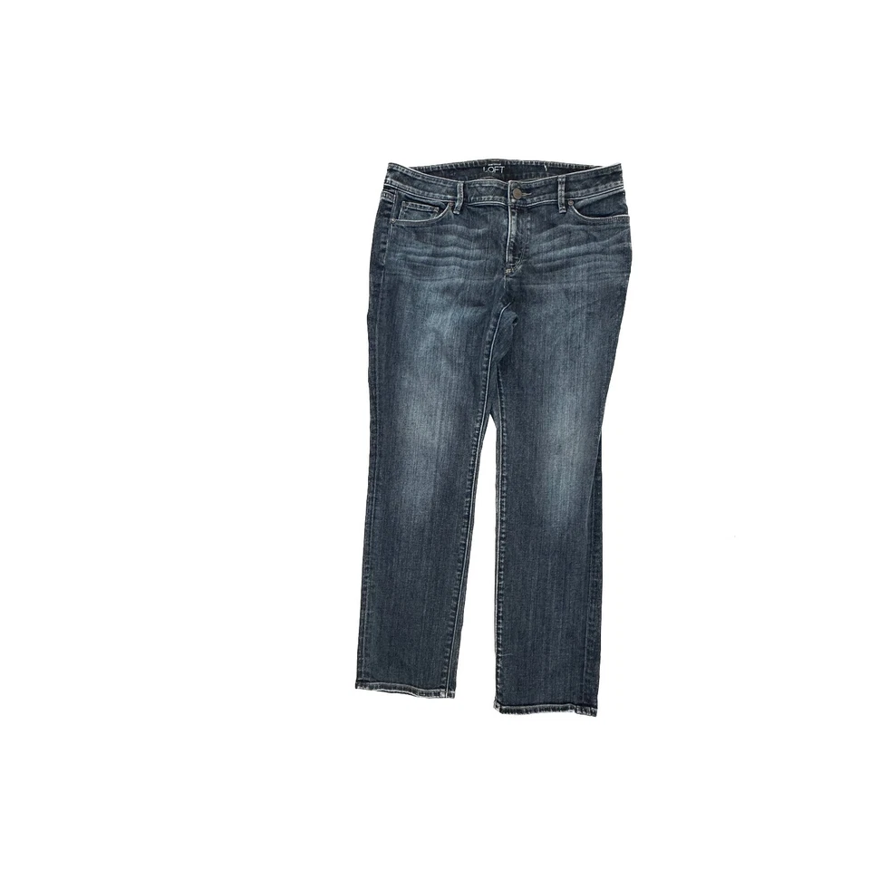 Loft Straight Women's size 10P Dark Wash Blue Denim jeans - Image 1 of 4