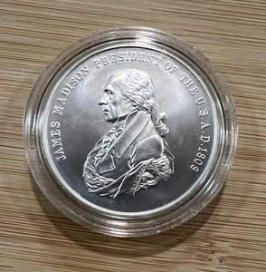 2019 James Madison Presidential Silver Medal In Original Mint Capsule - Picture 1 of 2