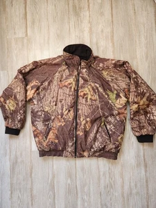 Pro Hunter Mossy Oak Break Up Men's Sz Large Camouflage Parka Coat Fleece Lined - Picture 1 of 9