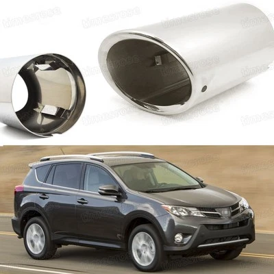 Punta de silenciador de escape de coche plateado para Toyota RAV4 2013-2015 #021 Foto 1 de 4