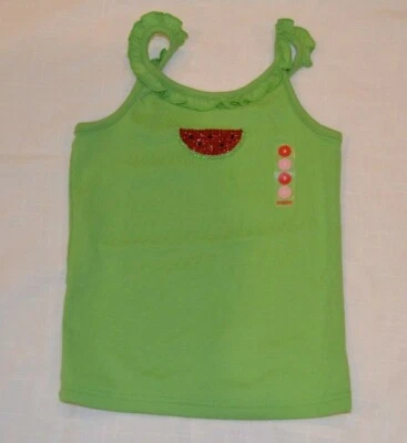 Camiseta sin mangas Gymboree ATERMELON PICNIC verde nueva con etiquetas 7 8  Foto 1 de 2