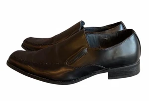 Herren Clarks Slipper schwarz Leder Halbschuhe Smart formell UK 10 eckige Zehennaht - Bild 1 von 10