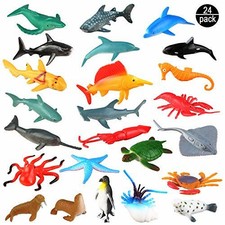 OOTSR Creatura del Mare Giocattolo Animale Figure -Set di 24 Animali dell’Oce...
