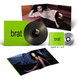 Charli XCX BRAT - Translucent Black Vinyl LP + CD + SIGNED Art Card Pre Sale