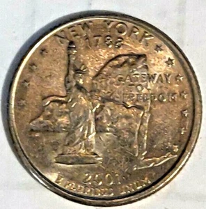 2001 NEW YORK - P - STATE QUARTER - BRILLIANT UNCIRCULATED - ATB COINS - Bild 1 von 2