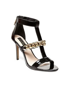 JUICY COUTURE BLACK PATENT LEATHER AVITA CHAIN SHOES ORG. $179.00 SIZE 8.5 BNWT - Picture 1 of 4
