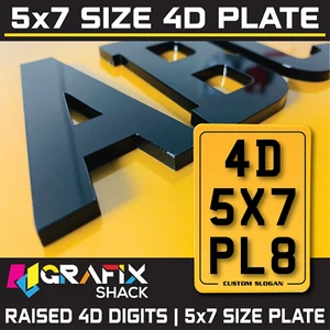 4D 5X7 Placa Reflectante Pista Día Novedad Motocicleta Espectáculo Matrícula - Imagen 1 de 3