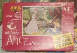 Disneys Alice in Wonderland 56 Pcs Vintage Jaymar Jigsaw Puzzle Complete 