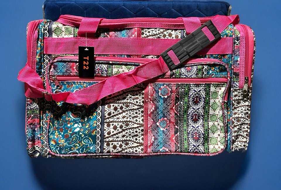 Bolso de viaje de 22 pulgadas con diseño multicolor con correa para el hombro Foto 1 de 4