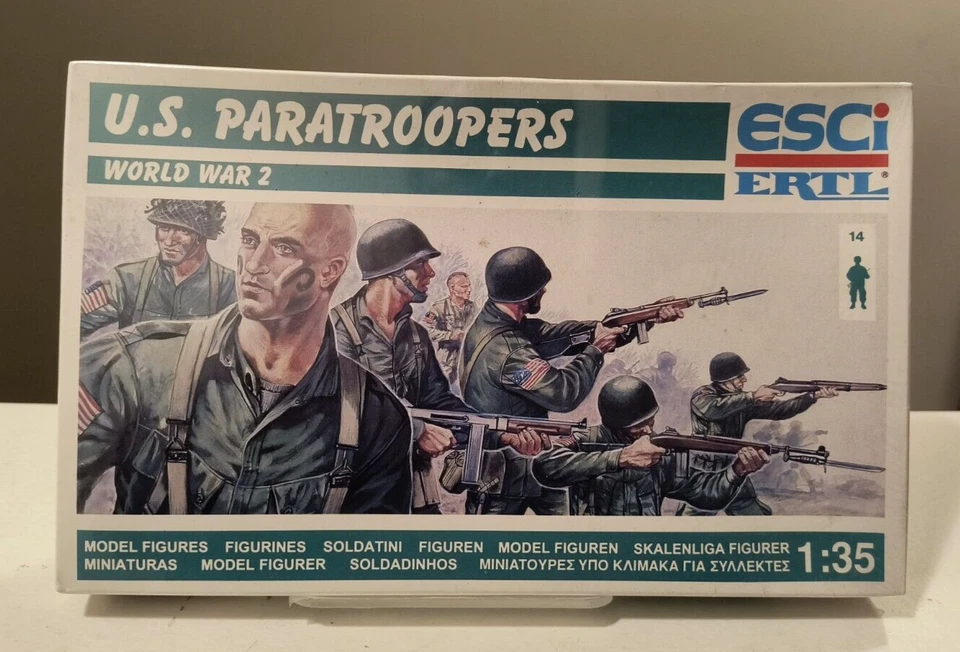 ESCI ERTL US Paratroopers WWII Model Figures 1/35 Scale #5503