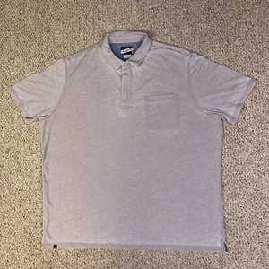 Johnnie-O Camicia Uomo 2XL Grigio Golf Polo Locale Appendere Burnout Tasca Casual - Foto 1 di 11
