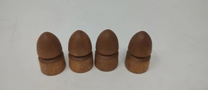 Unused Lot 4 Curtain Rod Finials 3/4" Diameter Bullet Shaped Pine Antique Finish - Picture 1 of 1