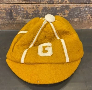 Cappello Berretto Berretto Standard Pennant Co. Giallo Senape con una "G" - Foto 1 di 8