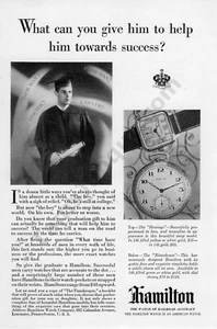 1929 Hamilton Uhren Armbanduhr toller alter Druck AD Wanddekor Idee (426) - Bild 1 von 1