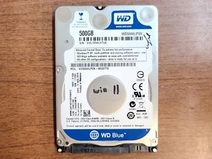 WD BLUE WD5000LPVX-80V0TT0 W/ WINDOWS 11 500GB 5400RPM HDD HARD DRIVE WD5000LPVX - Picture 1 of 2