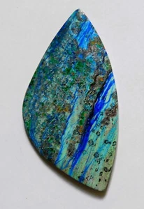 57.30 Cts Natural Azurite Cabochon Loose Gemstone 58X30.3X4.3MM - Picture 1 of 3