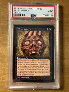 MTG✨NECROMANCY✨Visions PSA 9 MINT UNCOMMON Enchantment 1997 P. Venters LOW POP ! - Picture 1 of 2