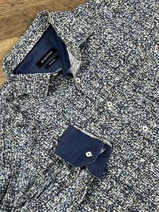 Sporthemd Herren Bugatchi Shaped Fit Print Größe Small luftblau - Bild 1 von 8