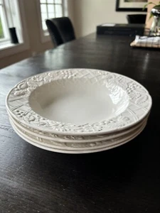 4 Mikasa English Countryside Suppen- oder Salatschüsseln mit Rand, Traube Erdbeere Blume - Bild 1 von 10