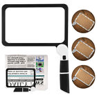  Handheld Magnifier Jumbo Newspaper Reading Magnifying Glass with Led Lights for