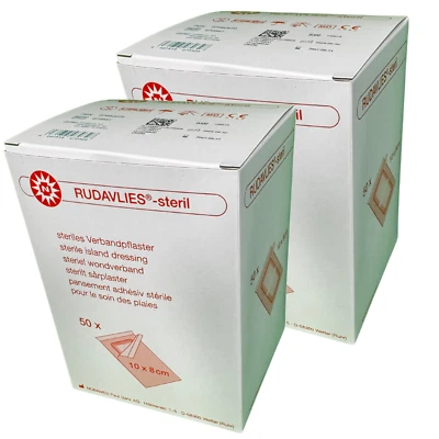 Noba Rudavlies-steril Wundpflaster Verbandpflaster 100 Stück (Größe: 10 x 8 cm) - Bild 1 von 4