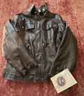 Hawke Boy's Size 8 Brown Bomber Faux Leather Jacket NEW Fleece Lining