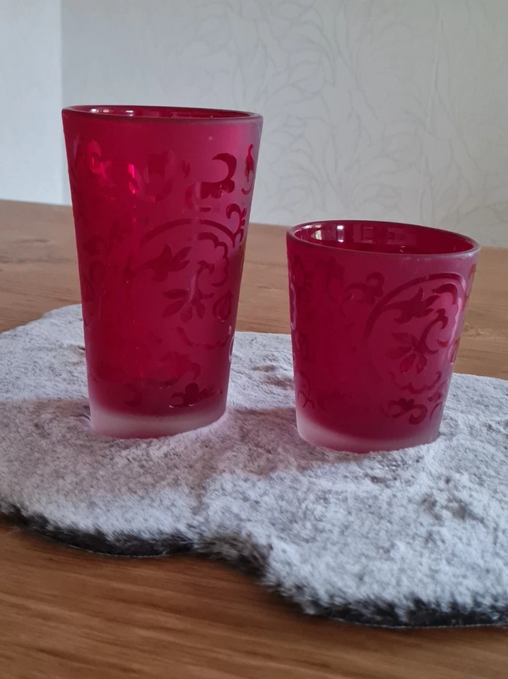 Windlicht Set 2teilig Antik Glas Metall Kerze Licht Deko Tisch Teelicht  NEU - Bild 1 von 1