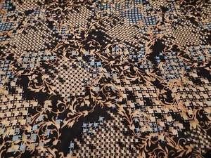 Check Scroll Chiffon Fabric Apparel Fashion Fabric Hamel By the Yard - Picture 1 of 5