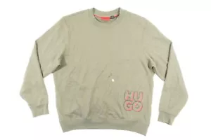HUGO BOSS Duaraches Verde Oscuro Mediano Logo Equipo Jersey Hombre Defectos - Imagen 1 de 10